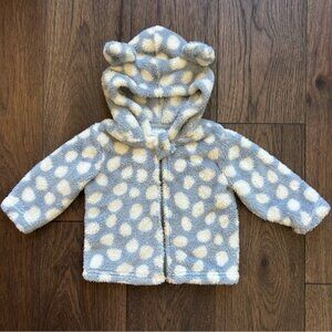 Hanna Andersson Baby Bear Jacket In Recycled Marshmallow 18-24 months